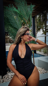 “MIDNIGHT” ONE PIECE  HALTER COLOMBIAN SWIMSUIT